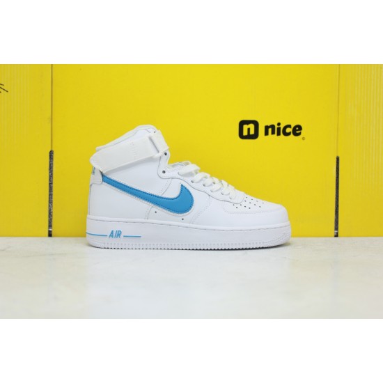 Air force1 07'V8 Mid NIKE Unisex Sneakers White Blue AT4141 102