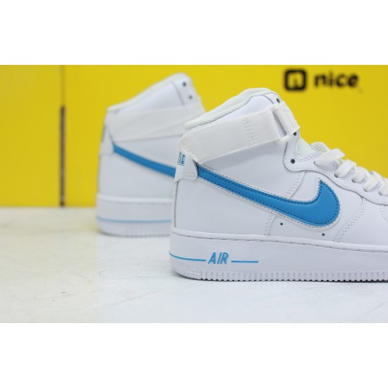 Air force1 07'V8 Mid NIKE Unisex Sneakers White Blue AT4141 102