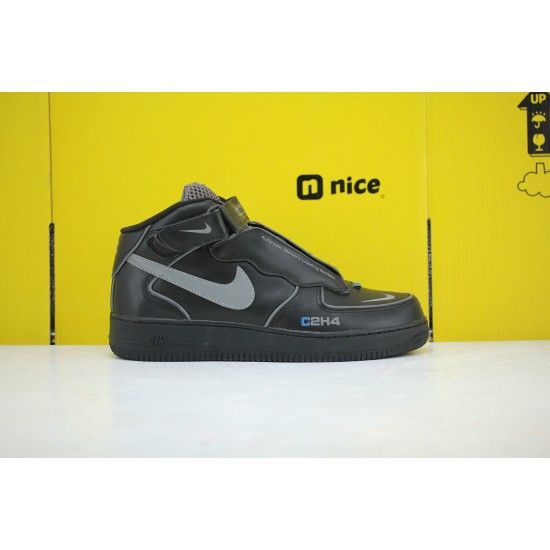 C2H4 x Nike Air Force 1 '07 MID Black Unisex Sneakers 315123-001