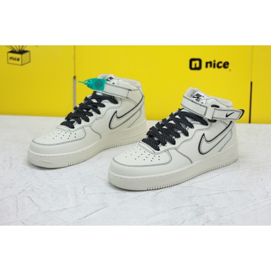 Nike Air Force 1 '07 LV8 3M Grey Black Unisex Sneakers Mid AA1118-011