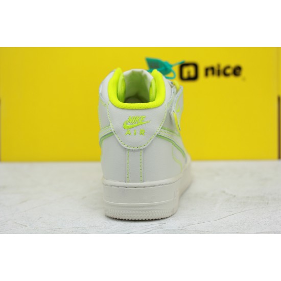 Nike Air Force 1 '07 Mid LV8 3M Green Yellow Mens Sneakers AA1118-012