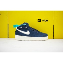 Nike Air Force 1 Mid 07 3M Unisex Sneakers Dark Blue White AA1118-007