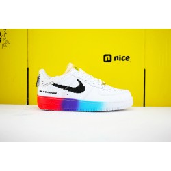 Nike Air Force 1 Mid Black White Orange 318155-113 Unisex AF1 Running Shoes