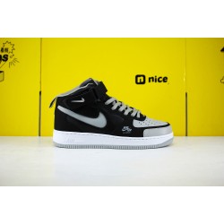 Nike Air Force 1 Mid Grey Black BQ6819-008 Unisex Running Shoes