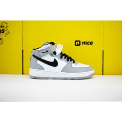 Nike Air Force 1 Mid Light Smoke Grey Unisex Sneakers 554724-092