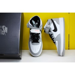 Nike Air Force 1 Mid Light Smoke Grey Unisex Sneakers 554724-092