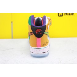 Nike Air Force 1 Mid What The LA Unisex Sneakers White Orange Green Black CT1117-100