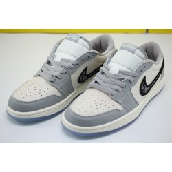 Air Jordan 1 Low Silver White CJ7891-101 AJ1 Unisex Jordan Sneakers