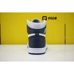 Nike Air Jordan 1 AJ1 Unisex Basketball Shoes White Dark Blue CW8576-100