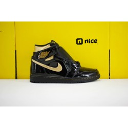 Nike Air Jordan 1 High OG Black Metallic Gold Mens Basketball Shoes 555088-032