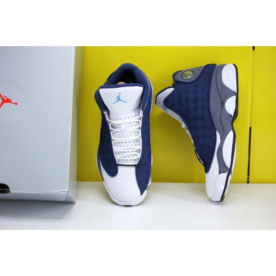 Nike Air Jordan 13 Flint AJ13 GIGI Mens Basketball Shoes Dark Blue White 414571-404