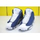 Nike Air Jordan 13 Flint AJ13 GIGI Mens Basketball Shoes Dark Blue White 414571-404