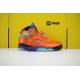 Nike Air Jordan 5 Fresh Prince Unisex Basketball Shoes Orange Purple 136027 007