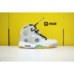 Nike Air Jordan 5 x off white Unisex Basketball Shoes CT8480 105