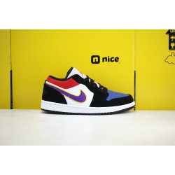 Nike Air Jordan 1 Retro Low Unisex Basketball Shoes White Blue Black Red CJ9216 051