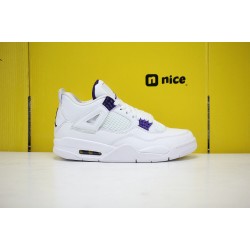 Nike Air Jordan 4 Pure Money Mens Basketball Shoes White Purple CT8527-115