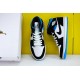 Air Jordan 1 Mid Black White Blue BQ6472-102 AJ1 Unisex Jordan Sneakers