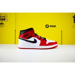 Air Jordan 1 Mid Chicago 2020 554725 173 AJ1 Unisex Jordan Sneakers