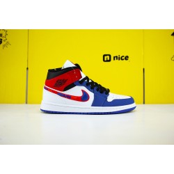 Air Jordan 1 Mid Multi-Color Swoosh 852542-146 AJ1 Unisex Jordan Sneakers