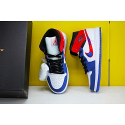 Air Jordan 1 Mid Multi-Color Swoosh 852542-146 AJ1 Unisex Jordan Sneakers