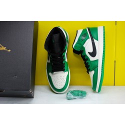 Air Jordan 1 Mid Pine Green 852542-301 AJ1 Unisex Jordan Sneakers