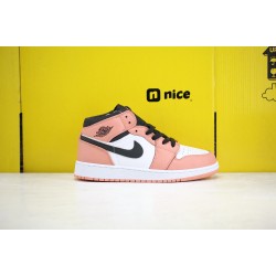 Air Jordan 1 Mid Pink Quartz 555112-603 AJ1 Unisex Jordan Sneakers