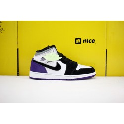 Air Jordan 1 Mid SE Purple 852542-105 AJ1 Unisex Jordan Sneakers