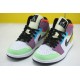 Nike AIR JORDAN 1 MID SE Lightbulb Unisex Basketball Shoes White Purple Green CW1140-100