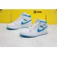 Nike Air Jordan 1 Mid UNC Unisex Basketball Shoes White Blue BQ6472-114