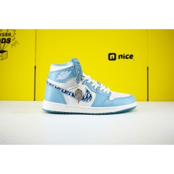 Air Jordan 1 Retro Blue White CN8607-041 Unisex Jordan Sneakers