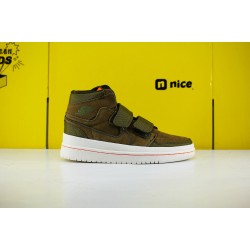 Air Jordan 1 Retro High Double Strap Olive Canvas AQ7924 305 Unisex Jordan Sneakers