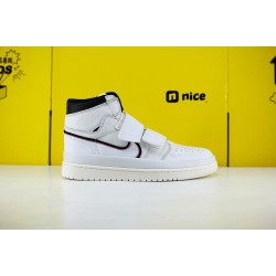 Air Jordan 1 Retro High Double Strap White Black Sail AQ7924 101 Unisex Jordan Sneakers