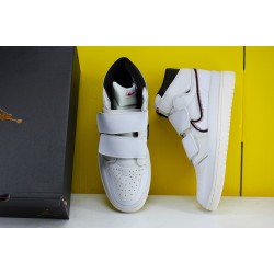 Air Jordan 1 Retro High Double Strap White Black Sail AQ7924 101 Unisex Jordan Sneakers