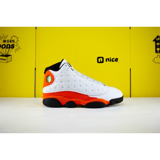 Air Jordan 13 Retro Starfish White Orange 414571-108 Mens Jordan Sneakers