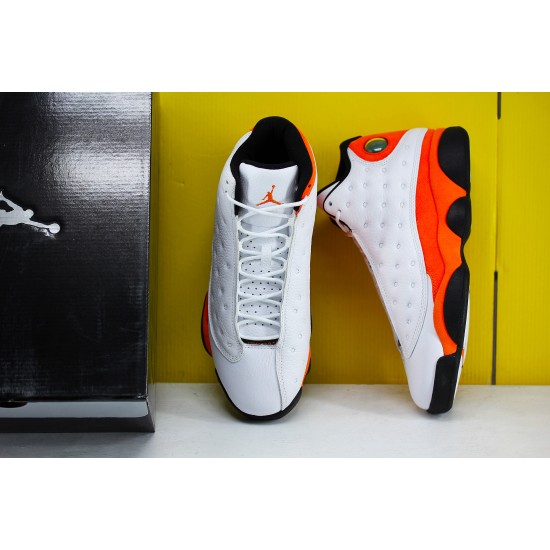 Air Jordan 13 Retro Starfish White Orange 414571-108 Mens Jordan Sneakers