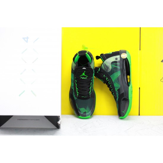 Air Jordan 34 PF Green Black BQ3381 300 Mens Jordan Sneakers