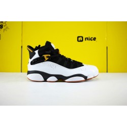 Air Jordan 6 Rings Black White 323399 100 Mens Jordan Sneakers