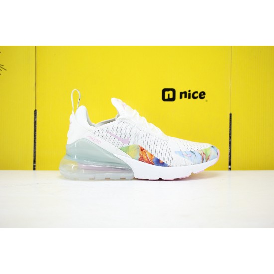 Nike Air Max 270 Flyknit Unisex Running Shoes White AT6819-100