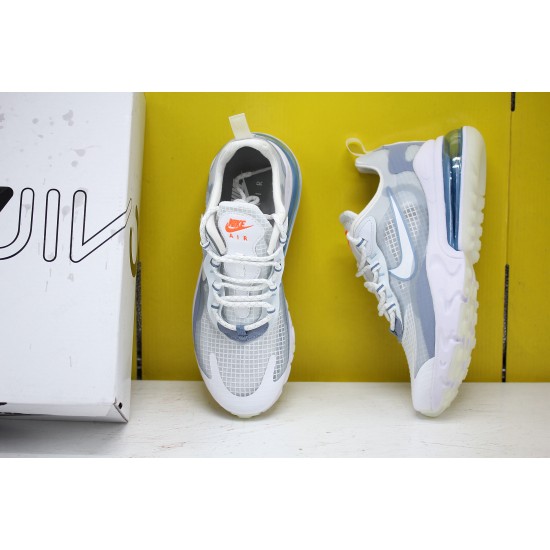 Nike Air Max 270 React Unisex Sneakers White Grey Blue CT1265 300