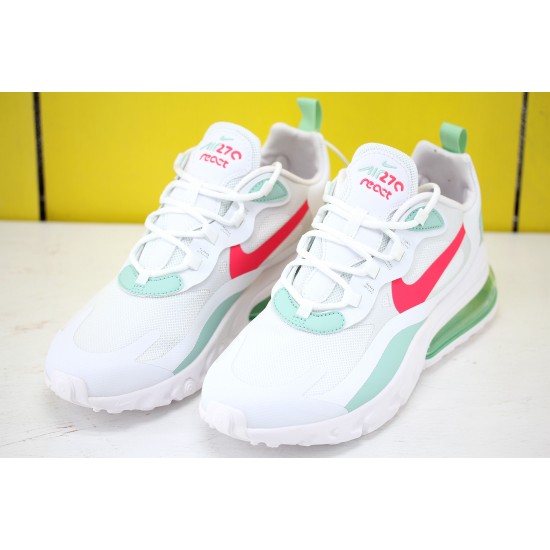 Nike Air Max 270 React Unisex Sneakers White Red Green CV3025 100