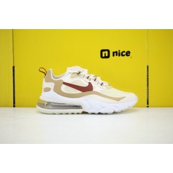 Nike Air Max 270 React Womens Sneakers Beige Red White AT6174-700  