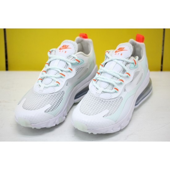 Nike Air Max 270 React Womens Sneakers White Blue Green Orange CJ0620 100