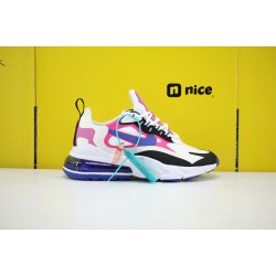 Nike Air Max 270 React Womens Sneakers White Pink Black Blue CI3899-100