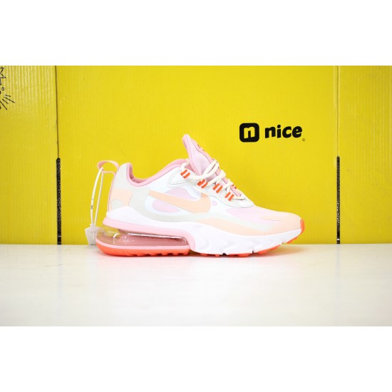 Nike Air Max 270 React Womens Sneakers White Pink CJ0619-103