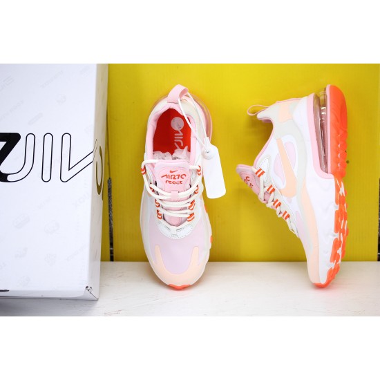 Nike Air Max 270 React Womens Sneakers White Pink CJ0619-103