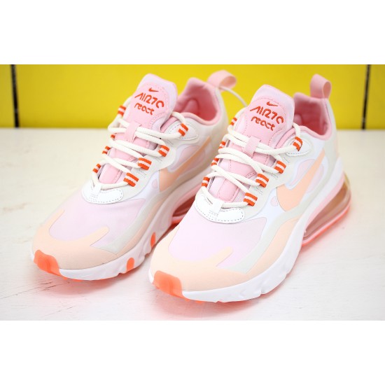 Nike Air Max 270 React Womens Sneakers White Pink CJ0619-103