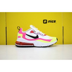 Nike Air Max 270 React Womens Sneakers White Pink Yellow CZ9351-100