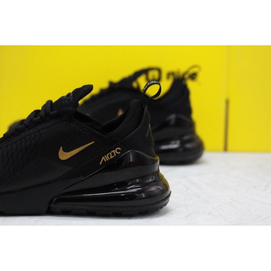 Nike Air Max 270 Black Gold AH8050 007 Mens Running Shoes