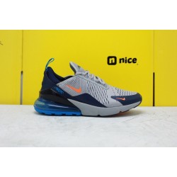 Nike Air Max 270 GS "Wolf Grey Photo Blue" Gray/Black Unisex 943345 015 Running Shoes