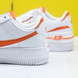 Nike WMNS Air Force 1 Shadow "Total Orange" White/Summit White-Total Orange Running Shoes CI0919 103 Womens Sneakers
